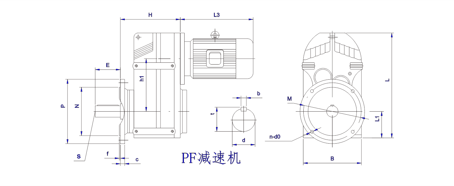   PF系列同軸齒輪減速機(jī)設(shè)計(jì)圖